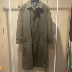 Newport Harbor - Men's Olive Green Overcoat pre-owned